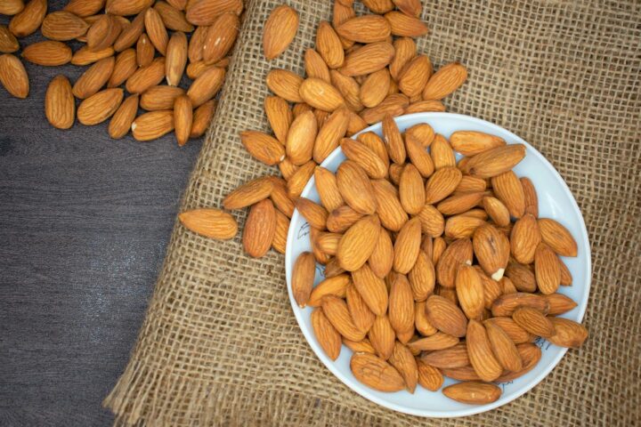 A plate of almonds